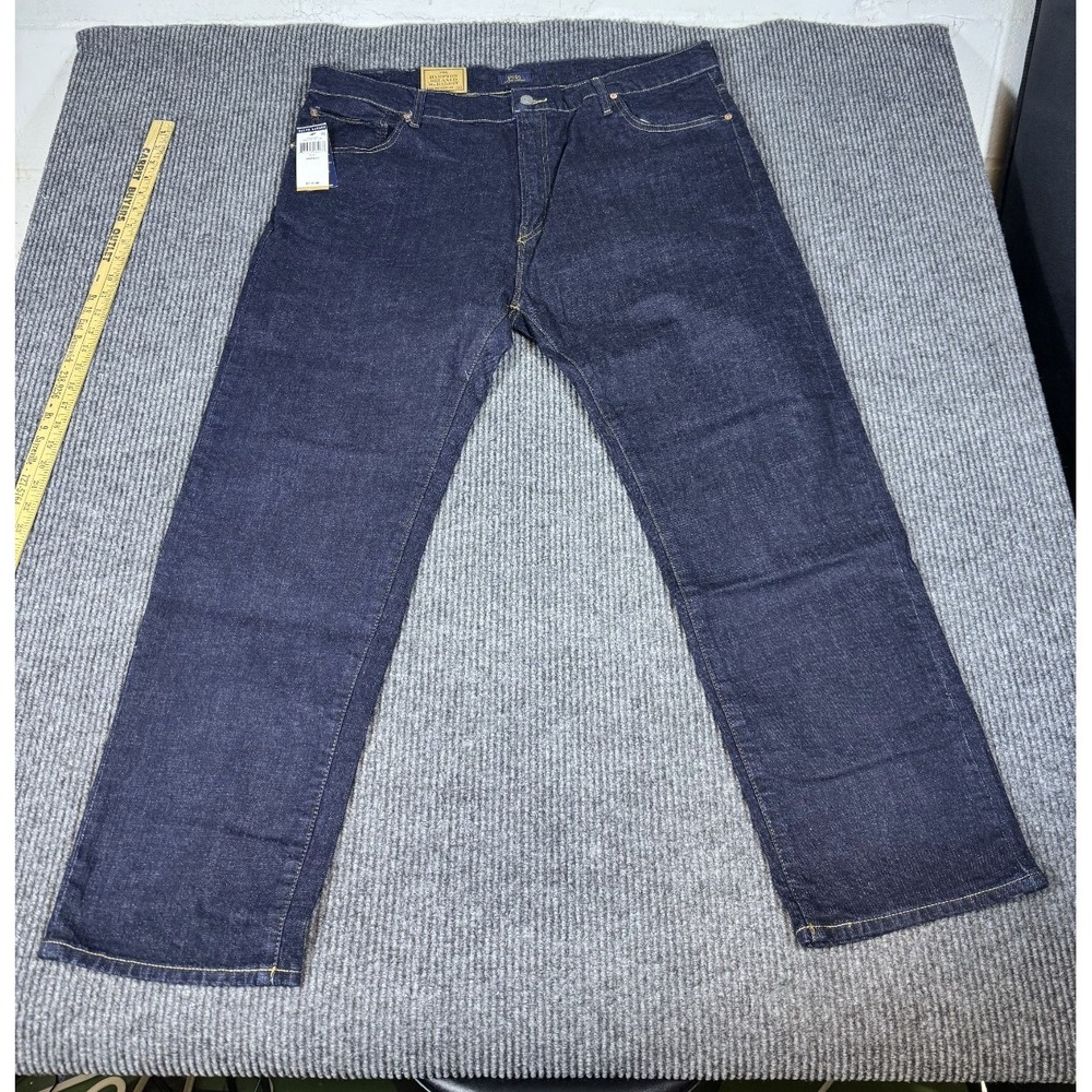 Polo Ralph Lauren Hampton Jeans 44B 44x30 Dark Wash Straight Leg Relaxed Fit